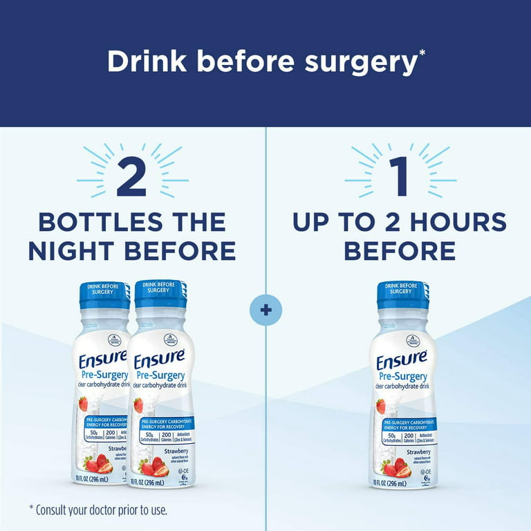 Ensure Pre-Surgery, Clear Carbohydrate Drink, Strawberry, 10 Fl Oz