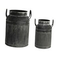 thumbnail image 2 of oshhni Metal Plant Pot Milk Can with Handle Planter Pot for Country Wedding Outdoor Black, 2 of 9