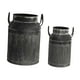 thumbnail image 2 of Maceta de metal para plantas, maceta decorativa para flores, lata de leche con asa para flores Negro, 2 of 9