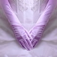 thumbnail image 4 of Fdelink Women'S Long Satin Finger Gloves Elbow Length 1920S Opera Bridal Dance Gloves Arm Sleeve (Purple), 4 of 5