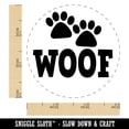 thumbnail image 2 of Woof Dog Paw Prints Fun Text Rubber Stamp for Scrapbooking Crafting Stamping - Small 3/4 Inch, 2 of 7
