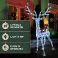 thumbnail image 3 of Fraser Hill Farm Prelit LED Iridescent Reindeer Holiday Decoration, 6-Ft, FFCHLED072-RD1-IRD, 3 of 15