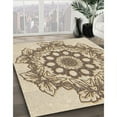 thumbnail image 3 of Ahgly Company Machine Washable Indoor Square Transitional Khaki Gold Area Rugs, 7' Square, 3 of 7
