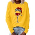 thumbnail image 1 of Gibobby Sudaderas Navideñas para Mujeres Mujer Navidad Casual Impresión Cuello Redondo Sudadera Manga Larga Sudadera Blusa Temperamento Top(Amarillo,M), 1 of 4