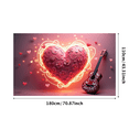 thumbnail image 5 of LUUFILx Hanging Heart Rose Banner Background Backdrop Red Decorations Valentine's Day Party Props Wedding Romantic Decors Photography Supplies, 5 of 8