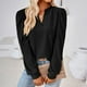 thumbnail image 3 of Camiseta de gran tamaño para mujer, manga farol, ajuste holgado, estilo elegante, traje diario FLhrweasw Nuevo, 3 of 7