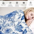 thumbnail image 3 of Nawypu Flannel Blanket Floral Pattern Blue and White Porcelain Super Soft Warm Cozy Throw Blankets Bed Couch or Car Blanket for Children Adult Travel All Reason, 3 of 6