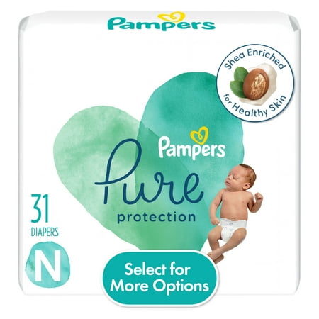 UPC: 0037000595601 | Pampers Pure Diapers Size Newborn 31 Count (Select for More Options)