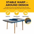 thumbnail image 4 of Valentine's Day Table Cloths for 3 Foot Rectangle Tables, Blue Heart Love Trees Romance Spring Patio Waterproof Elastic Fitted Tablecloths, Washable Rectangular Table Cover for Camping, 4 of 8