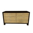 thumbnail image 2 of D-Art Collection Elegant Cane Dresser 6 Drawer in Mahogany Wood, 2 of 2