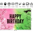 thumbnail image 2 of Pink and Green Birthday Backdrop Party Decorations, Witch Themed Happy Birthday Backdrop Banner Photo Booth for Party Supplies Decorations, 2 of 4