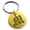 Gold, variant on Stainless Steel Letter M Initial Royal Monogram Engraved Small Medallion Circle Charm Keychain Keyring
