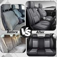 thumbnail image 5 of 2004 Car Seat Cover for Suzuki Forenza , Black and Gray Car Seat Covers, Premium Leather 5 Seats Full Set Waterproof Beautify Interior, Give Your Interior a New Look, 5 of 9