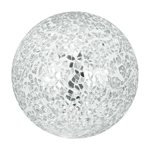 Uxcell Decorative Ball for Bowls, 3 Inch Mosaic Glass Decorative Bowl Fillers Silver
