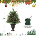 thumbnail image 4 of Lumiparty 2 FT Artificial Tabletop Christmas Tree, Mini Xmas Tree with 40 LED Warm Lights for Door Front, Tabletop, 4 of 8