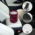 thumbnail image 6 of Wukai Burgundy Tie Dye Print Car Trash Can - Easy to Clean Hanging Garbage Bin - Removable Liner - Leak-Car Garbage Can - Waterproof Trash Can for Car and SUV, 6 of 7