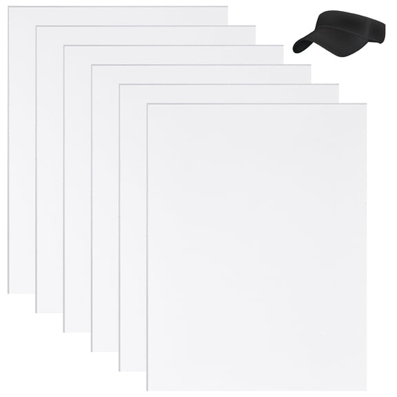 6Pcs Cap Brim Insert Rectangle Baseball Cap Visor Insert Plastic Hat Brim Shaper for Baseball Caps Fashion Hats