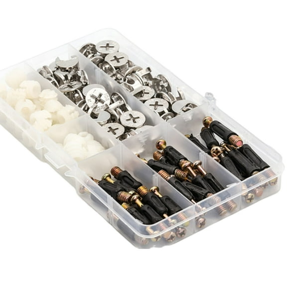 108pcs Cams Lock Fittings 3 in 1 Connector Bolt Fastener for Furniture Assembly