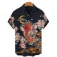 thumbnail image 3 of Camisas hawaianas para hombre, camiseta informal con estampado 3D de peces, camiseta de verano de gran tamaño con estampado de dibujos animados, elegante camisa de playa para vacaciones, 3 of 5
