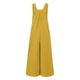 thumbnail image 6 of GaThRRgYP Women's Pants $5,Womens Fashion Summer Solid Casual Camis Pocket Sleeveless Suspender Jumpsuit, 6 of 6