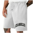 thumbnail image 1 of Pantalones cortos elásticos con estampado resort para hombre - Estilo con cordón, pantalones de playa de poliéster, 1 of 2
