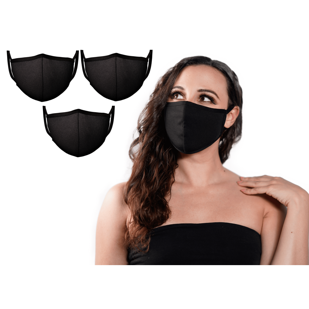 Mason Brand Mask Mason Brand Masks Black 3 Pack Face Mask 100