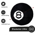 thumbnail image 3 of Yaouit 8 Ball Rug, 8 Ball Room Decor, Big Round Carpet for Home Decor, Washable 8 Ball Mat, Eight Ball Carpet for Bedroom Living Room, Black Circle Rug 24 Inch, 3 of 6