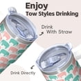 thumbnail image 4 of 20oz elephant Tumbler with Handle Indoor Outdoor elephant Lover Cup Perfect Father's Day New Year Gift for Women Men elephant Lovers, 4 of 6