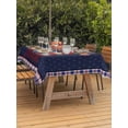 thumbnail image 3 of Outdoor Tablecloths with Umbrella Hole & Zipper, Independence Day Tablecloth Rectangle 60x84 Inch, US Flag Stars Spring Flowers Retro Blue Waterproof Table Cloth, Patio/Pool/Picnic Table Covers, 3 of 8