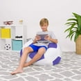 thumbnail image 6 of Posh Creations Bean Bag Chair, Kids, 3 ft, Purple Soocer Ball, 6 of 8