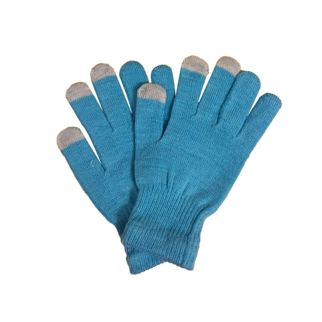 Sonducket 1 par de guantes de invierno para mujer, tejido artesanal, cubierta de mano, elegante, cálido, cómodo, guante de punto para pantalla táctil guantes y mitones Azul oscuro Sonducket AP009536-14