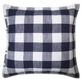 thumbnail image 3 of Better Homes & Gardens Reversible Plaid Decorative Square Pillow, 20" x 20", Navy, 3 of 7