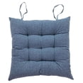 thumbnail image 1 of Nvzi Seat Cushion Dining Chair Pads with Ties, Square Non-Slip Thicken Blue 18x18, 1 of 5