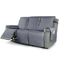 thumbnail image 4 of TAOCOCO Anti-Slip Recliner Sofa Cover, Reclining Couch Slipcover for 3-Seater Recliner Sofa Bluish Grey, 4 of 9