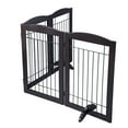 thumbnail image 2 of STAROUS Freestanding Wire Pet Gate for Dogs, 80 inches Extra Wide, 30 inches Tall Dog Gate, Espresso- 4 Panels, 2 of 10