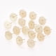 thumbnail image 2 of 6 pendientes de latón con forma de flor, chapados en oro de 18 quilates., 2 of 2