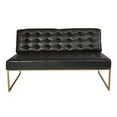 thumbnail image 6 of OSP Home Furnishings Anthony Loveseat in Black Faux Leather with Coated Gold Base, 6 of 7