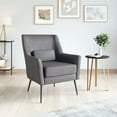 thumbnail image 5 of Ontario Accent Chair Vintage Black Accent Chair, Modern Style, Plush and durable faux leather fabric, Plywood, Indoor Living, 5 of 11