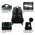 thumbnail image 4 of FORMRS Unisex Backpack Elementary School Travel Bookbag with Reflective Stripes, Elegance Art Pattern, 4 of 7