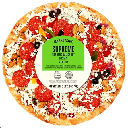 Marketside 12" Medium Supreme Pizza 27.1oz, Tomato Sauce, Refrigerated