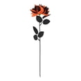 thumbnail image 2 of 2 Pack, Artificial Flower Stems 16 Inch Black and Orange Rose Picks Spooky Halloween Decor Gothic Home Decor for Party Vase Centerpieces Tabletop Displays, 2 of 6