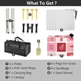 thumbnail image 5 of Portable Beach Tent Sun Shelter With Ground Pegs Water And Wind Resistant Sun Shade Canopy Angle Adjustable Grid Of Squares, 5 of 7