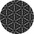 thumbnail image 1 of Ahgly Company Machine Washable Indoor Round Transitional Night Black Area Rugs, 5' Round, 1 of 7