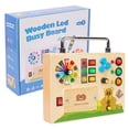 thumbnail image 1 of Luces LED de madera Busy Board para niños pequeños con diseño de oso, 1 of 5