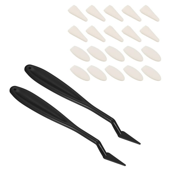 Uxcell Sketch Trimmer Erase Sponge, 2 Pcs Sketch Wipe Scrapers for Drawing, Black