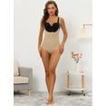 thumbnail image 4 of Unique Bargains Women's Mesh Full Shapewear Open Bust Leotard Jumpsuit Bodysuit L Beige, 4 of 6
