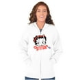 thumbnail image 3 of Betty Boop Attitude Cartoon Character Zip Hoodie Sweatshirt Women Brisco Brands L, 3 of 6