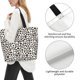 thumbnail image 3 of Balery Heart Leopard Bolsa Tote Estilo Estético con Cremalleras, Bolsa de Hombro, Bolsa de Compras Grande y Plegable, 3 of 8