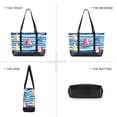 thumbnail image 6 of FORMRS Canvas Laptop Tote Bag for Women with 15.6" Computer Compartments Shoulder Handbag, Green Sailboats, 6 of 7