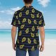 thumbnail image 4 of Balery Avocado Camisas hawaianas de manga corta para hombre, camisas playeras de corte holgado, camisas de vacaciones con botones,Large, 4 of 7